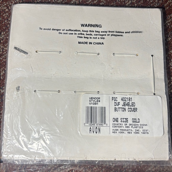 Diane Von Furstenberg Gold Button Covers with Multicolor Gems - Picture 3 of 5